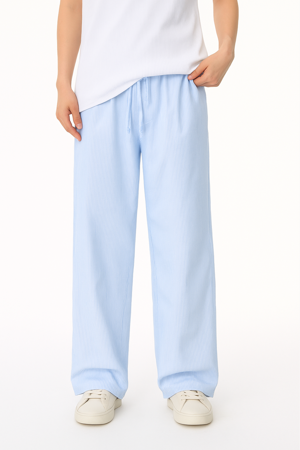 Pantalon décontracté à rayures