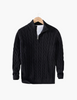 Cable-knit trucker-neck sweater