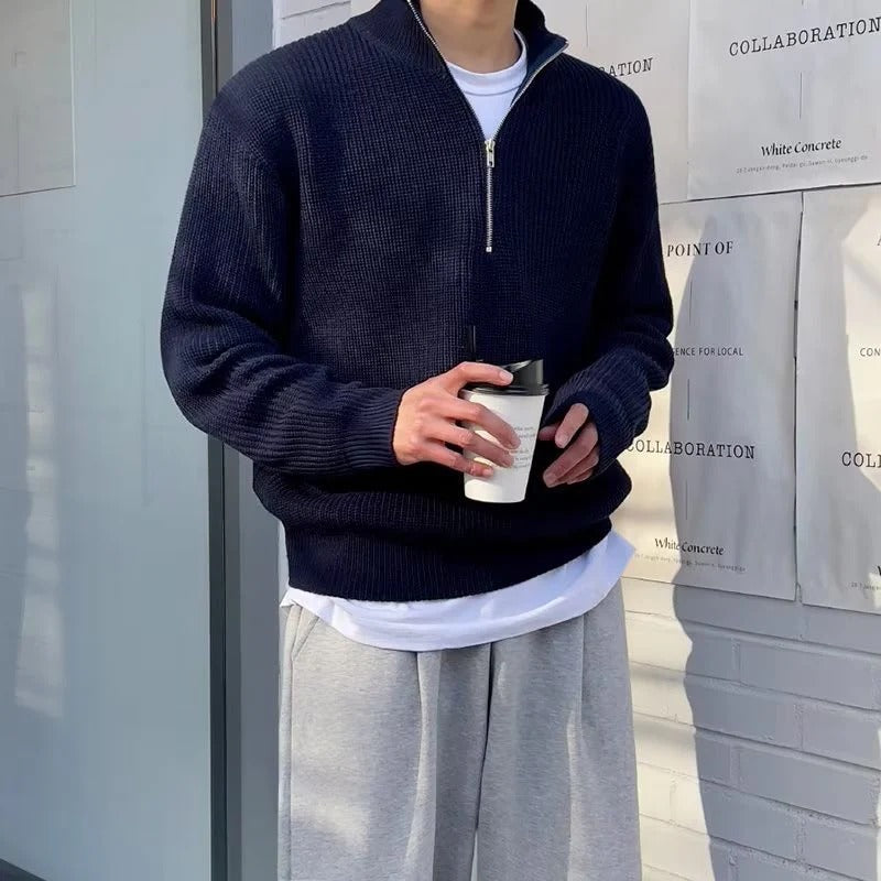 HALF-ZIP SWEATER