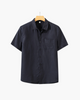 Short-sleeved linen shirt