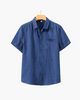 Short-sleeved linen shirt