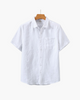 Short-sleeved linen shirt