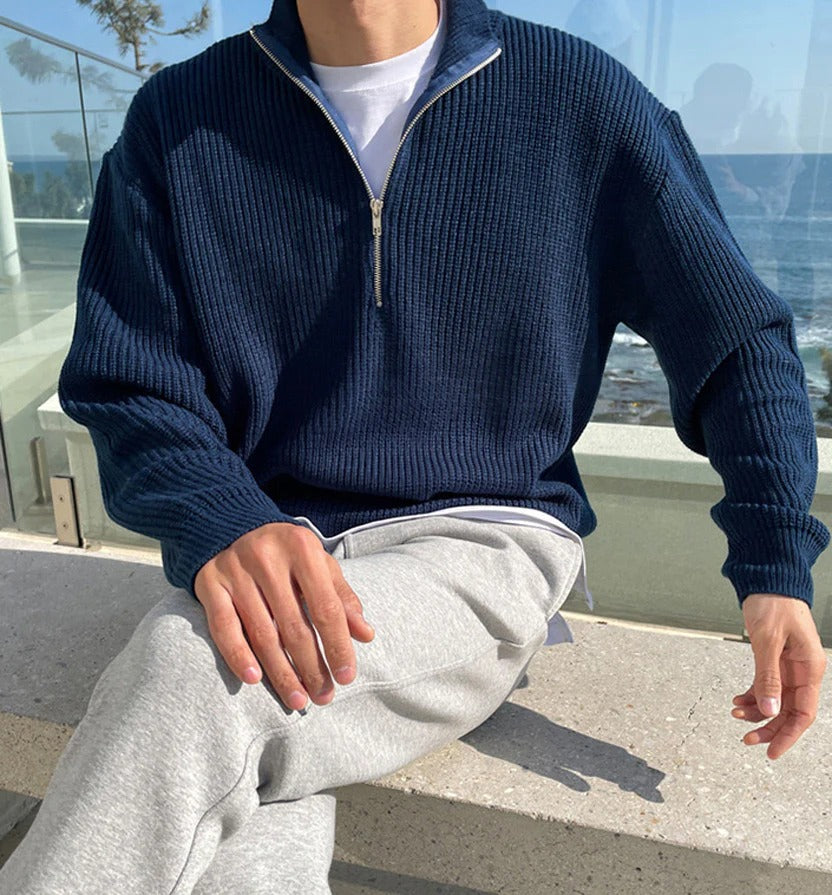 HALF-ZIP SWEATER